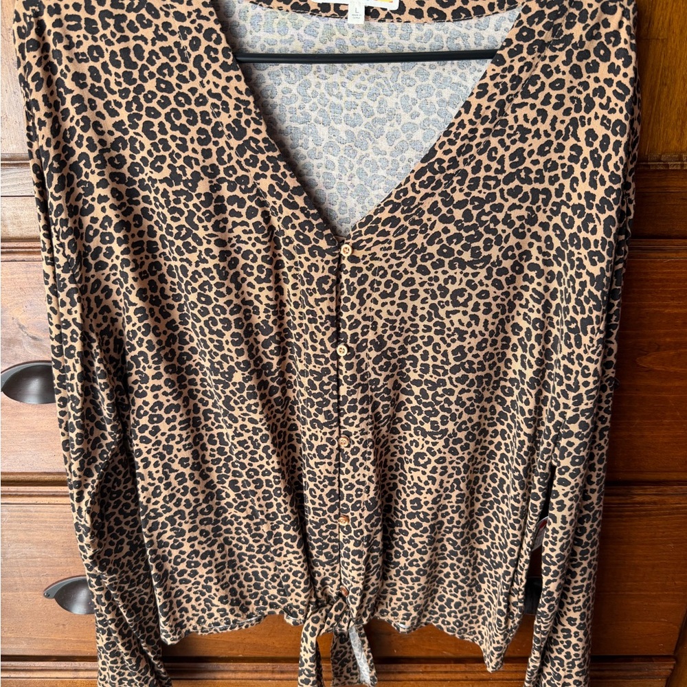 C&C California Leopard Print Blouse